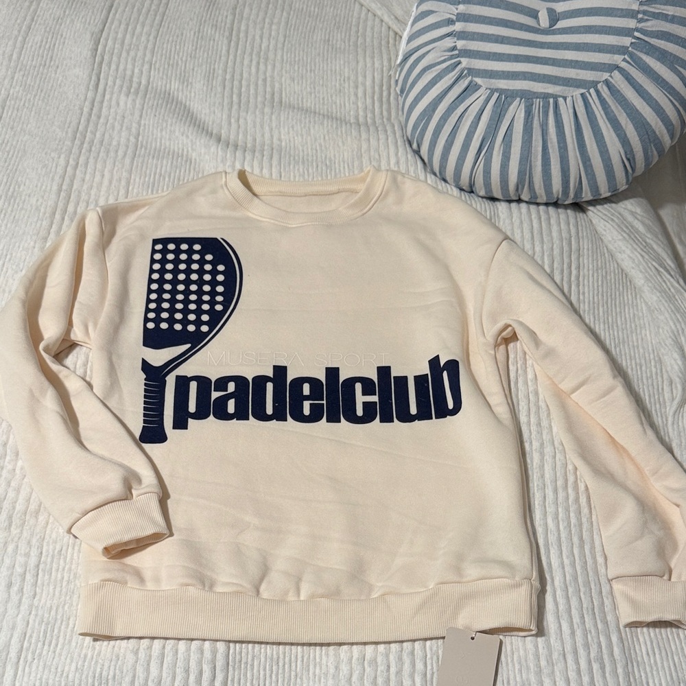 Musera Sport Cream and Blue Padelclub Sweatshirt